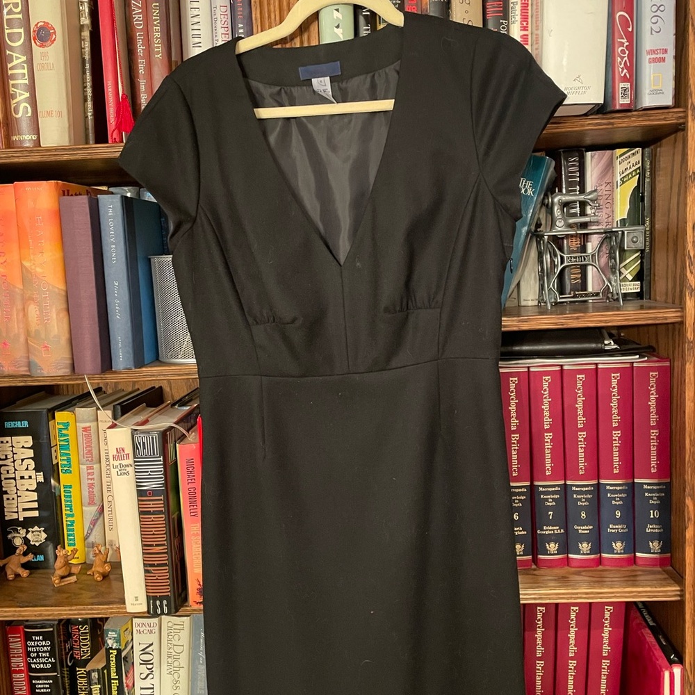 J. Crew Black  Wool Midi Dress